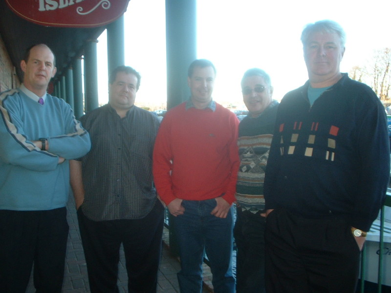 Steve, Pat, Lee, Barry and Mark on the Marina